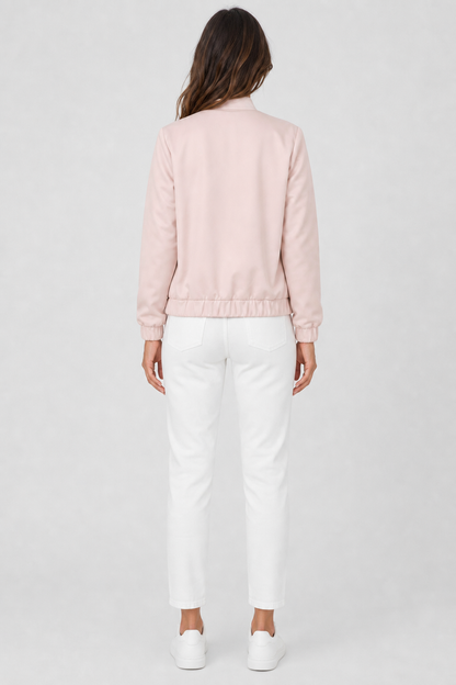 Stylish Women's Bomber Jacket | Stand-Up Collar