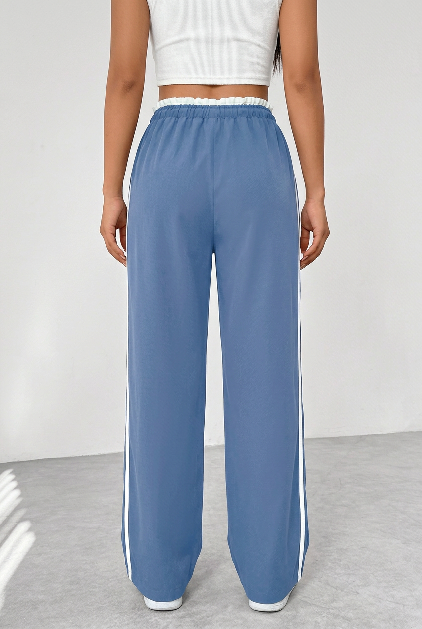 Yara - Trendy Sportieve Wide-Leg Broek