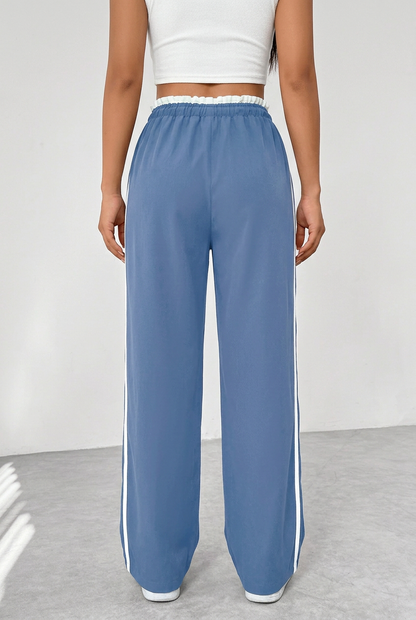 Yara - Trendy Sportieve Wide-Leg Broek