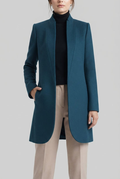 Dames Trenchcoat met Opstaande Kraag | Knoopsluiting