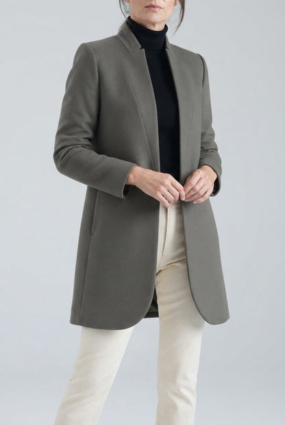 Dames Trenchcoat met Opstaande Kraag | Knoopsluiting