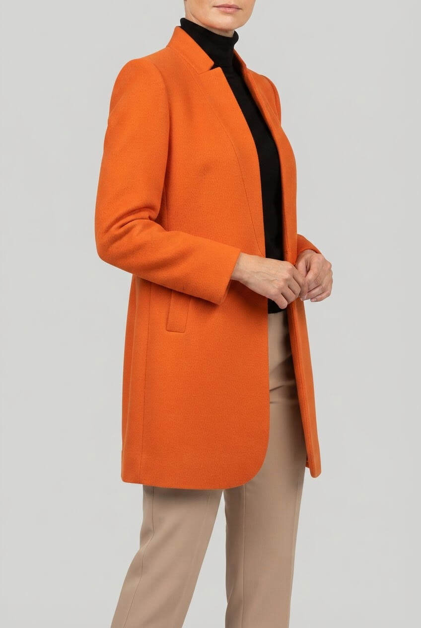 Dames Trenchcoat met Opstaande Kraag | Knoopsluiting