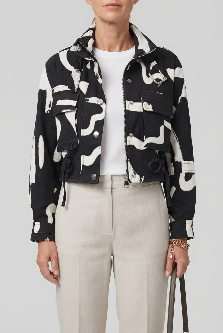 Dames Korte Jas | Ritssluiting & Manchetten