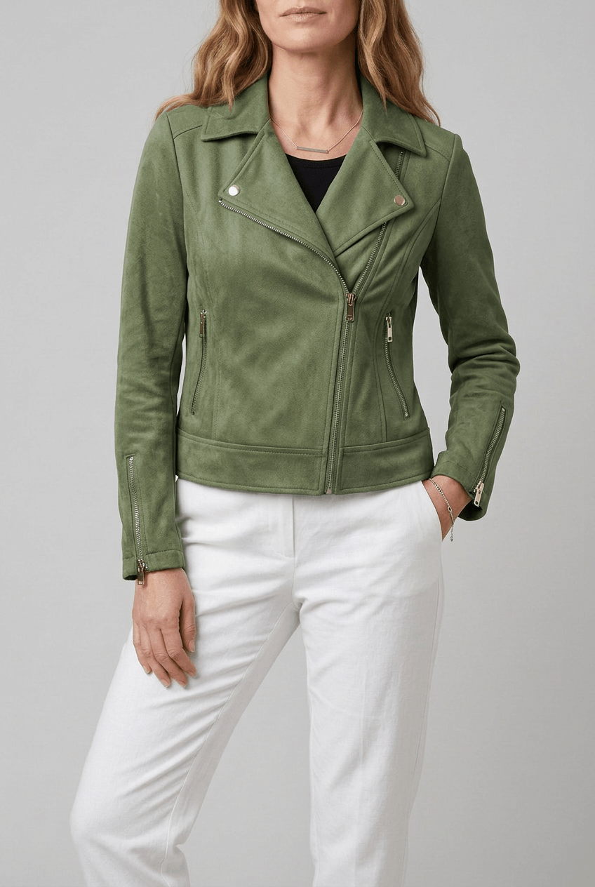 Dames Jas | Bikerjack & Asymmetrische Rits