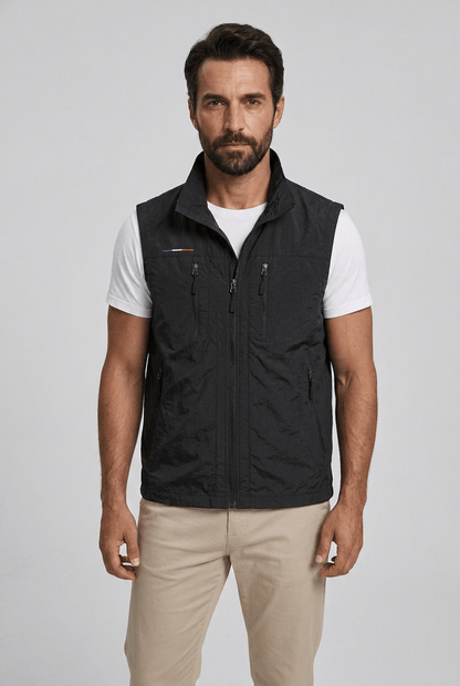 Heren Bodywarmer met Staande Kraag | Meerdere Ritszakken