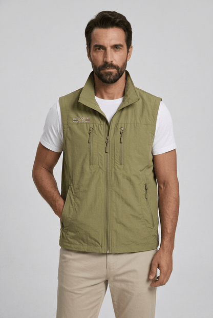 Heren Bodywarmer met Staande Kraag | Meerdere Ritszakken