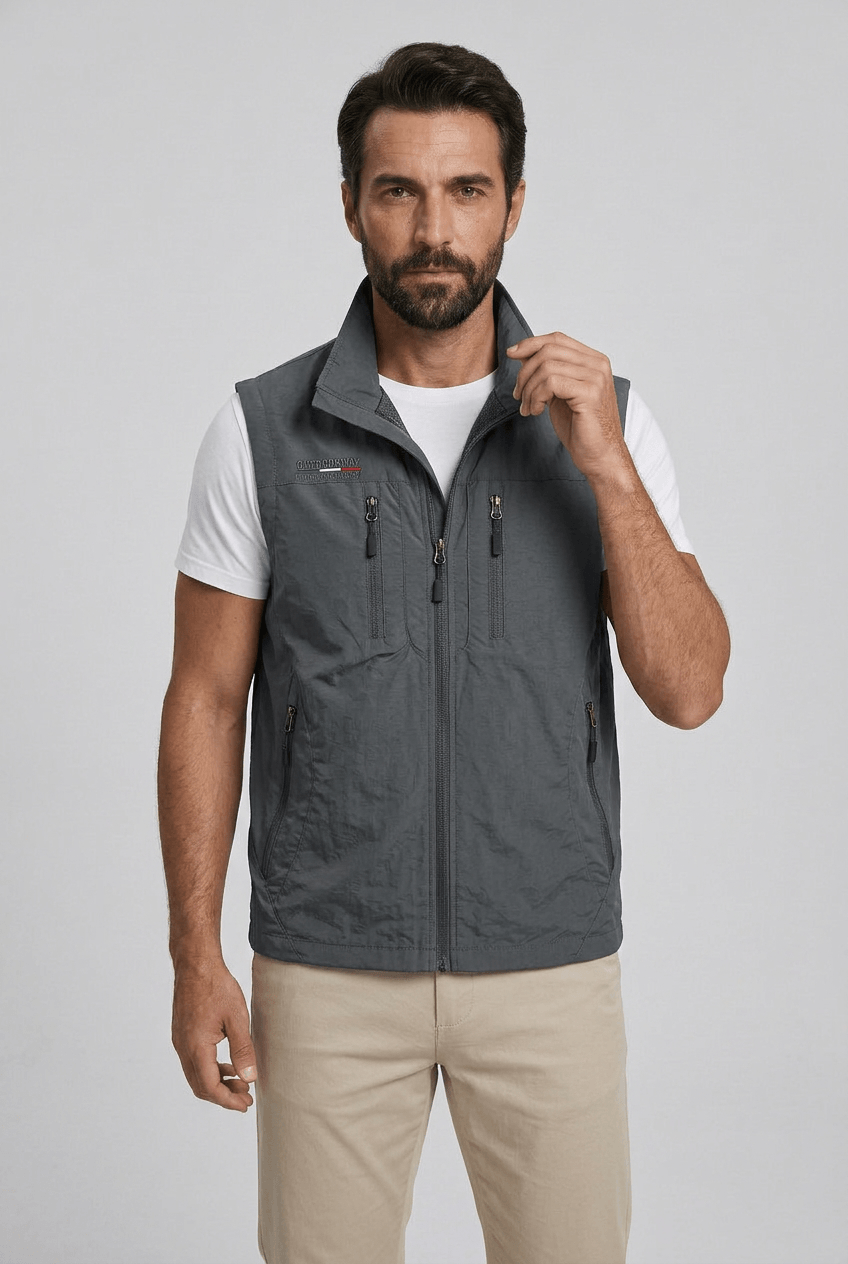 Heren Bodywarmer met Staande Kraag | Meerdere Ritszakken