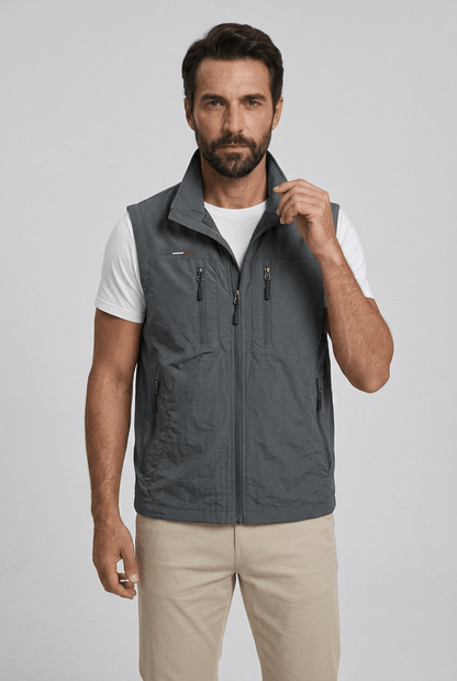 Heren Bodywarmer met Staande Kraag | Meerdere Ritszakken