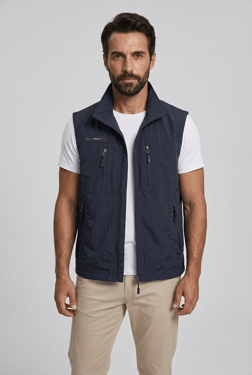 Heren Bodywarmer met Staande Kraag | Meerdere Ritszakken