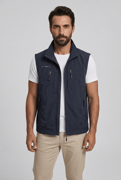 Heren Bodywarmer met Staande Kraag | Meerdere Ritszakken