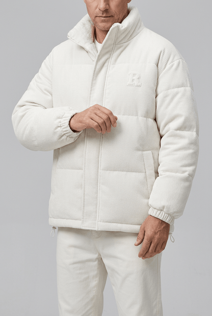 Heren Gewatteerde Winterjas | Puffer met Staande Kraag