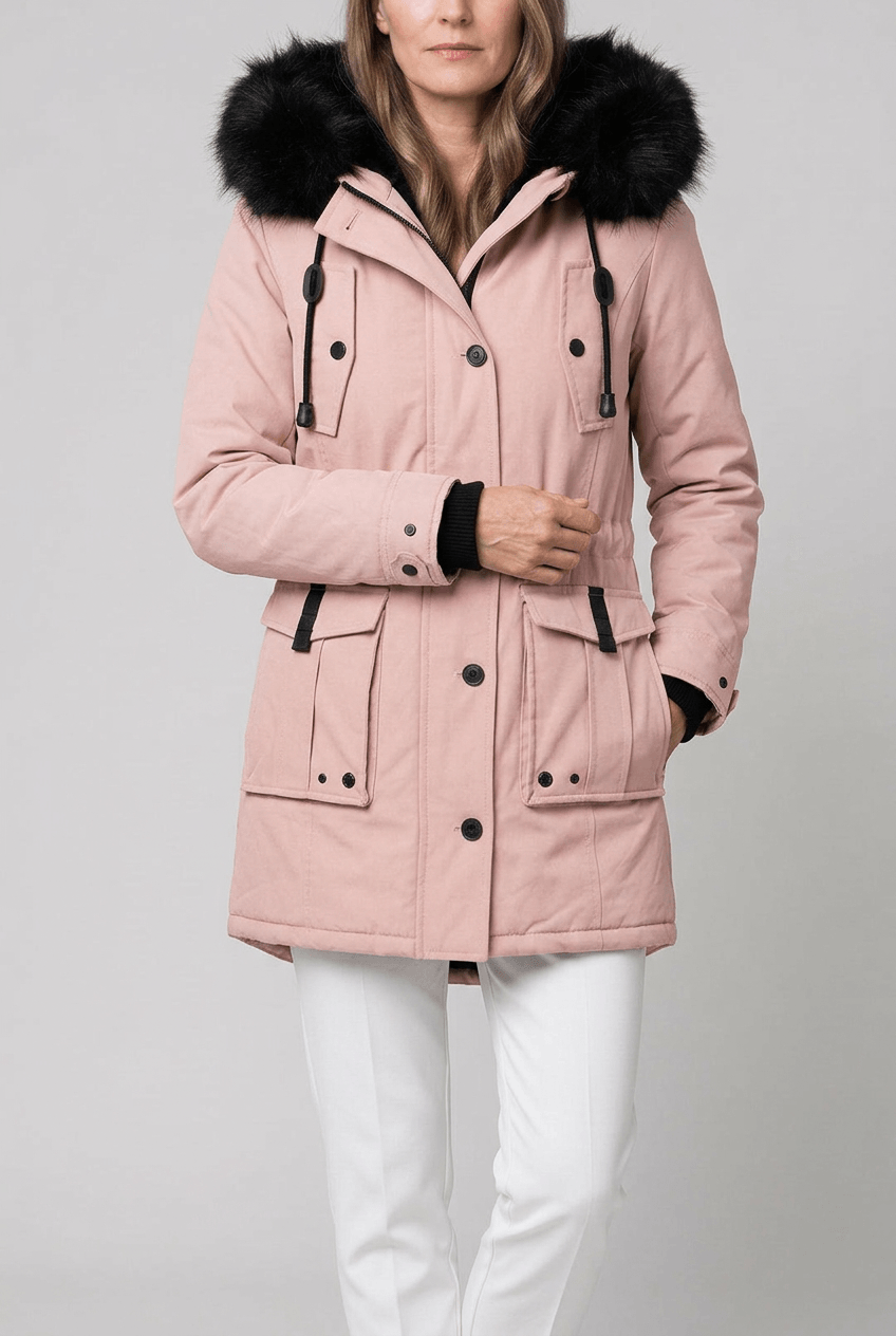 Dames Parka Winterjas | Faux Fur Capuchon & Klepzakken