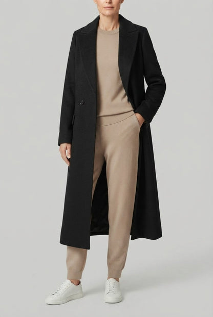 Dames Trenchcoat Lange Jas | Dubbele Knopenrij