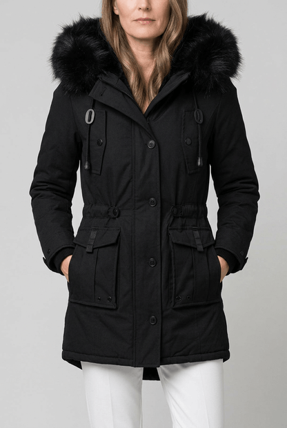 Dames Parka Winterjas | Faux Fur Capuchon & Klepzakken