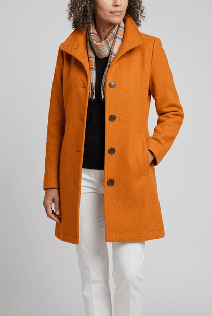 Dames jas met rechte snit | Trenchcoat & reverskraag