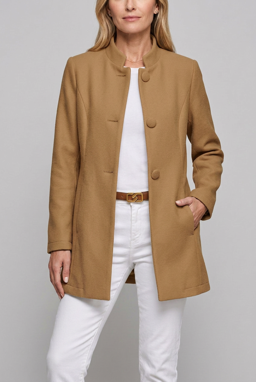 Dames jas met staande kraag | Trenchcoat