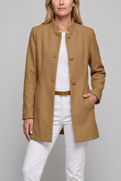 Dames jas met staande kraag | Trenchcoat