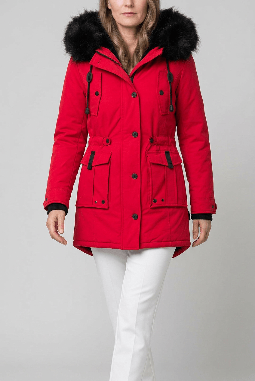 Dames Parka Winterjas | Faux Fur Capuchon & Klepzakken