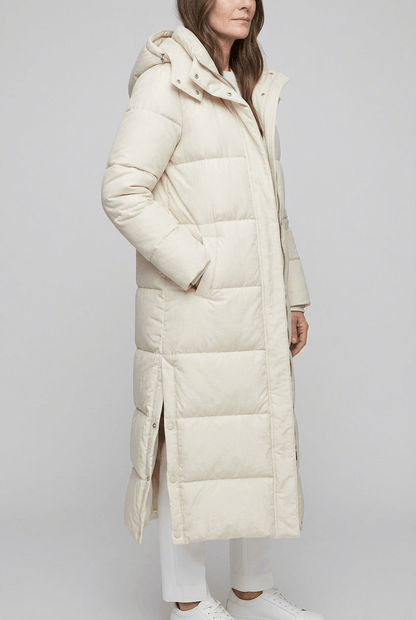 Dames Lange Winterjas | Capuchon & Zijsplitten