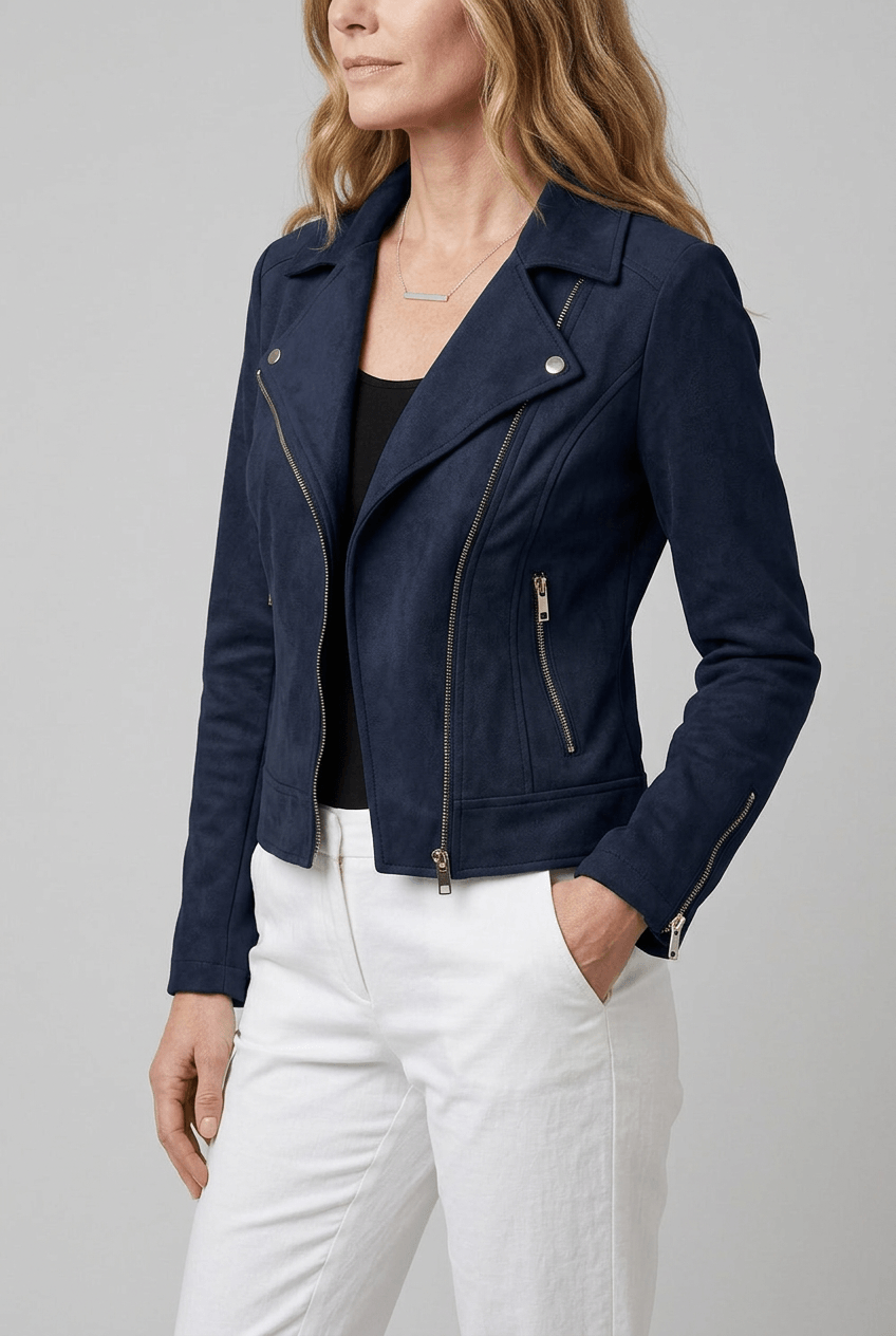 Dames Jas | Bikerjack & Asymmetrische Rits