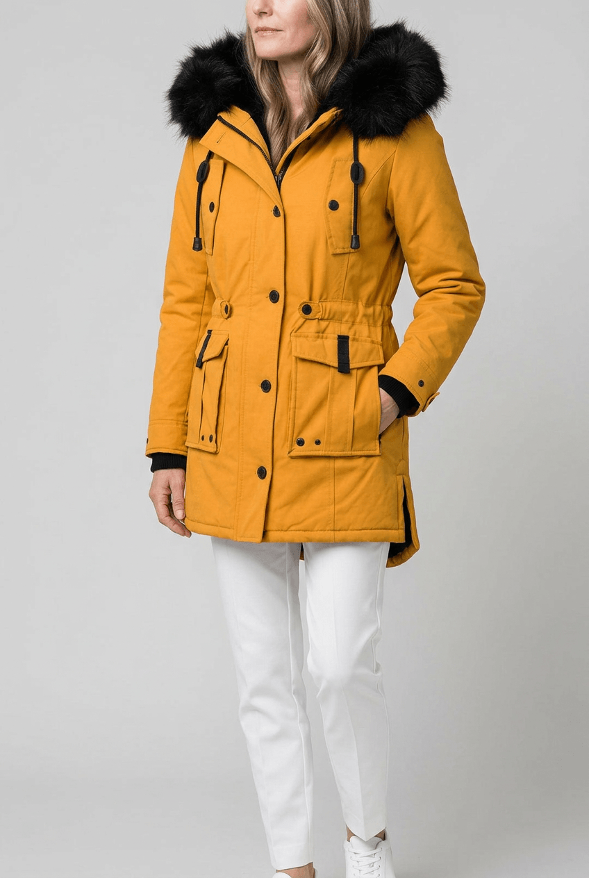 Dames Parka Winterjas | Faux Fur Capuchon & Klepzakken