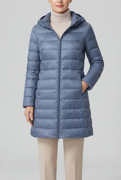 Dames Lange Puffer Winterjas | Afneembare Capuchon