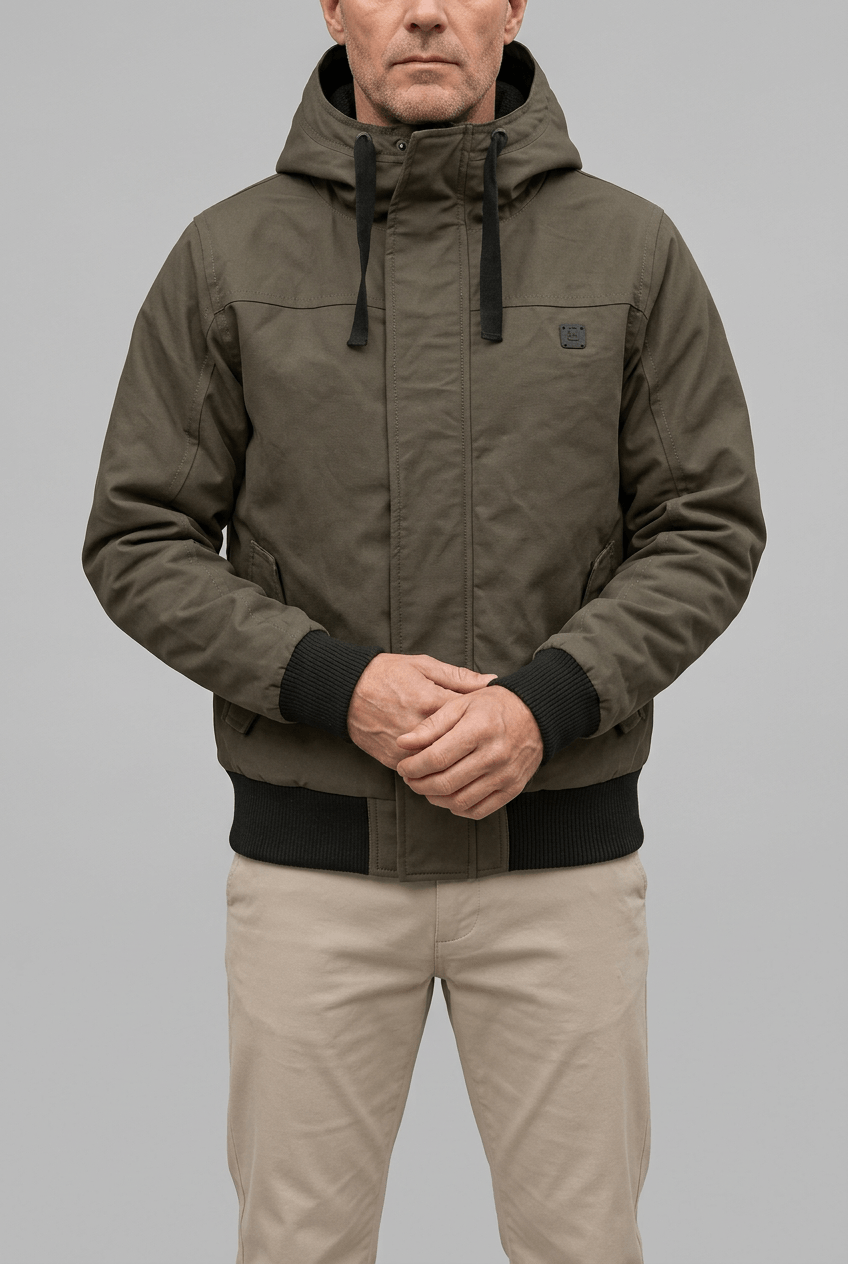 Heren Winterjas met Capuchon | Gevoerde Blouson