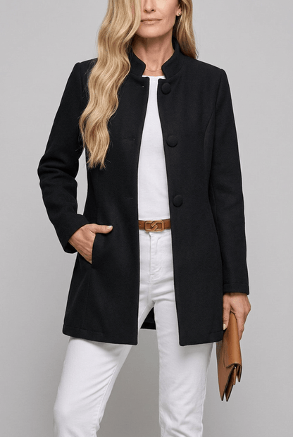 Dames jas met staande kraag | Trenchcoat