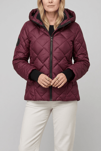 Dames Puffer Winterjas met Capuchon | Ruitpatroon