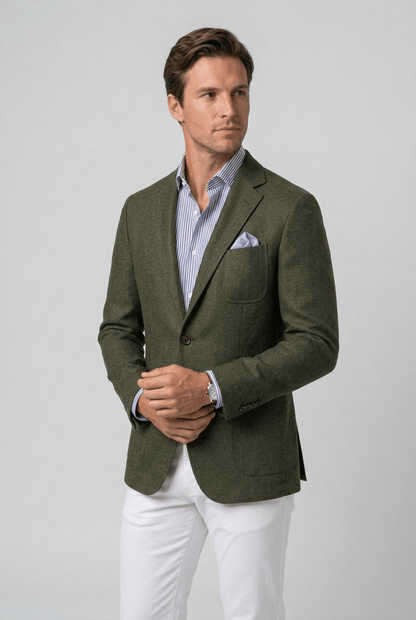 Blazer Heren Slim Fit | Notch Revers & Gestructureerde Stof