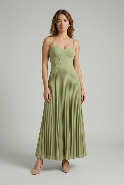 Lange Jurk Dames | Maxi Galajurk met Korset en Elegante Pasvorm