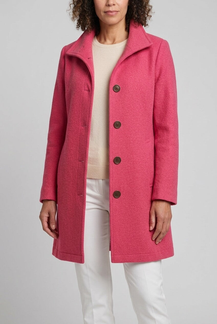 Dames jas met rechte snit | Trenchcoat & reverskraag