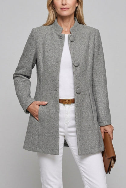 Dames jas met staande kraag | Trenchcoat