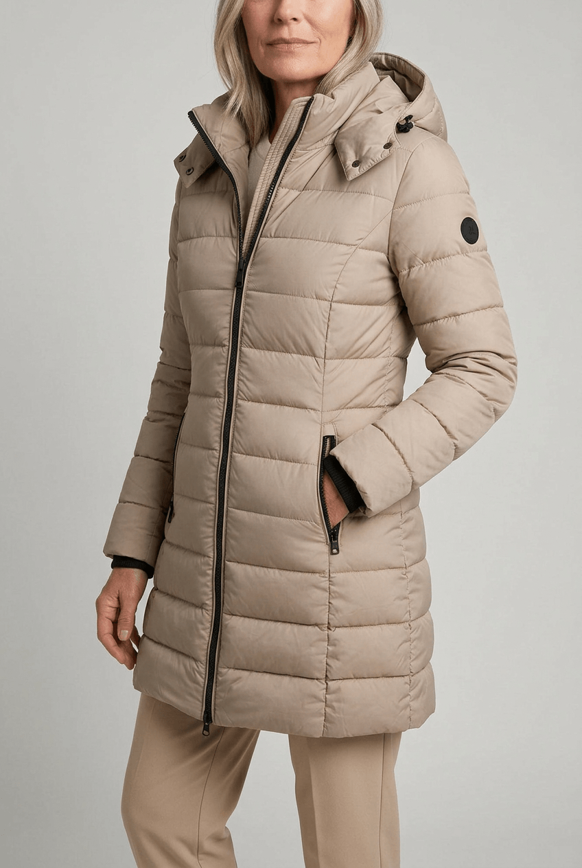 Dames Gewatteerde Winterjas | Capuchon & Ritszakken