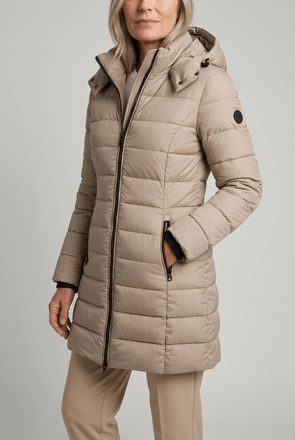 Dames Gewatteerde Winterjas | Capuchon & Ritszakken