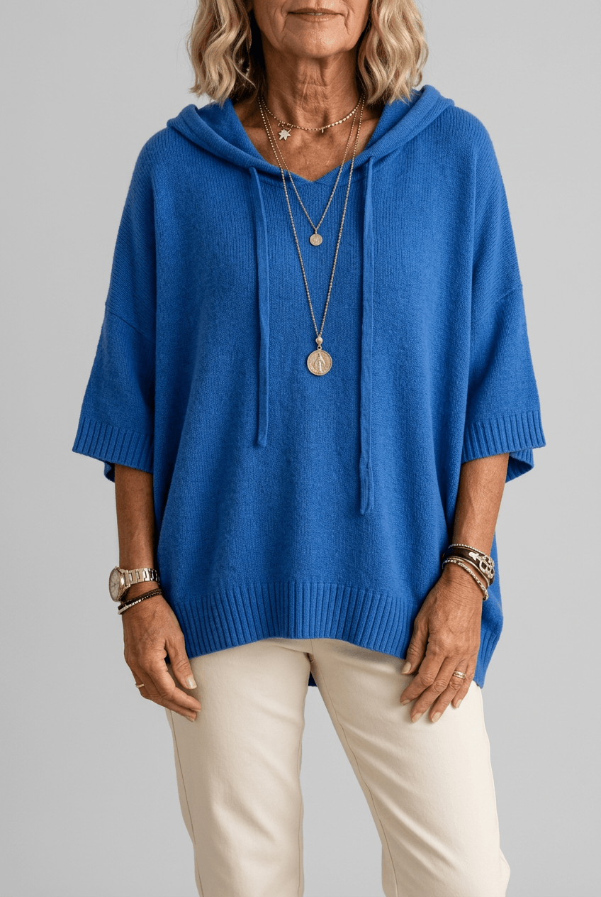 Dames Hoodie | Gestreept & Geribde Boorden