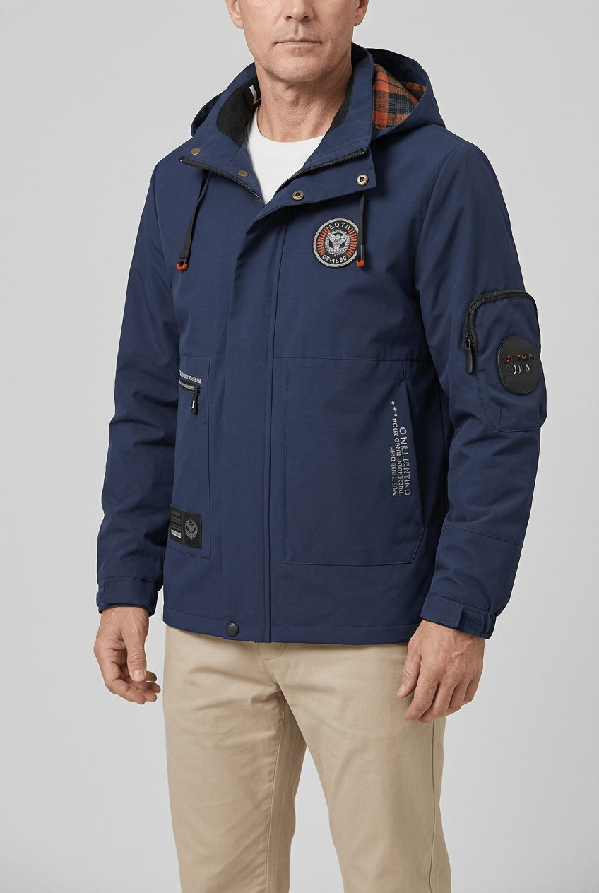 Heren Winterjas met Capuchon | Geruite Binnenvoering
