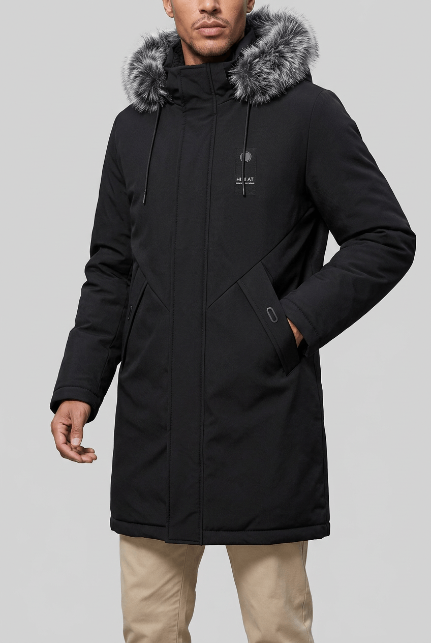 Heren Parka Winterjas met Capuchon | Ritssluiting & Zakken