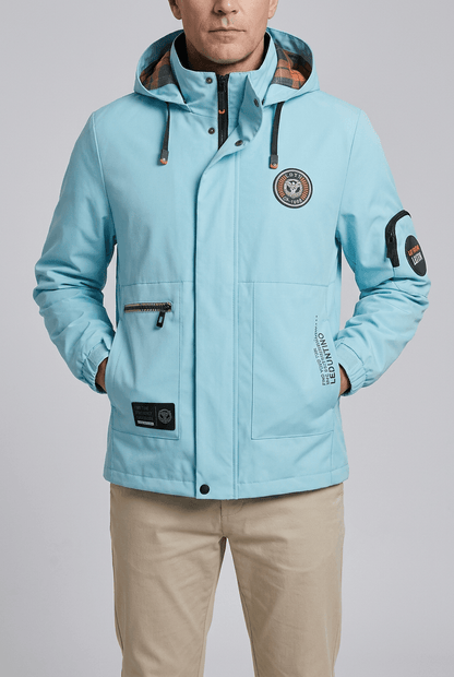 Heren Winterjas met Capuchon | Geruite Binnenvoering