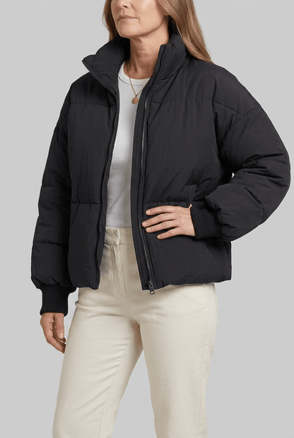 Dames Cropped Puffer Winterjas | Gewatteerd & Ritssluiting