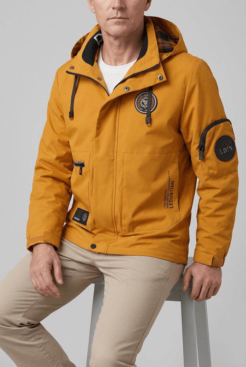 Heren Winterjas met Capuchon | Geruite Binnenvoering