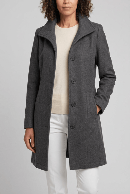 Dames jas met rechte snit | Trenchcoat & reverskraag