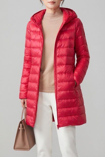 Dames Lange Puffer Winterjas | Afneembare Capuchon