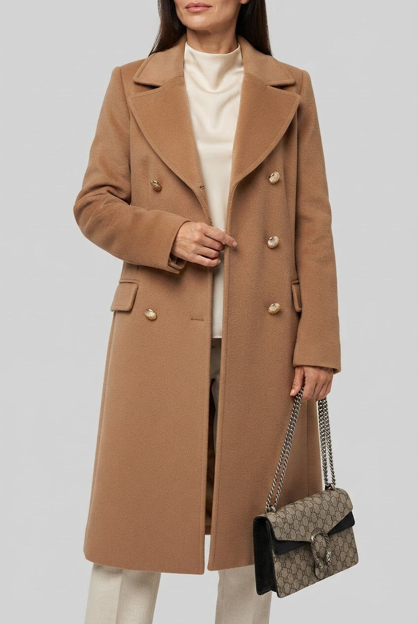 Dames Dubbelrijige Trenchcoat | Reverskraag & Zakken