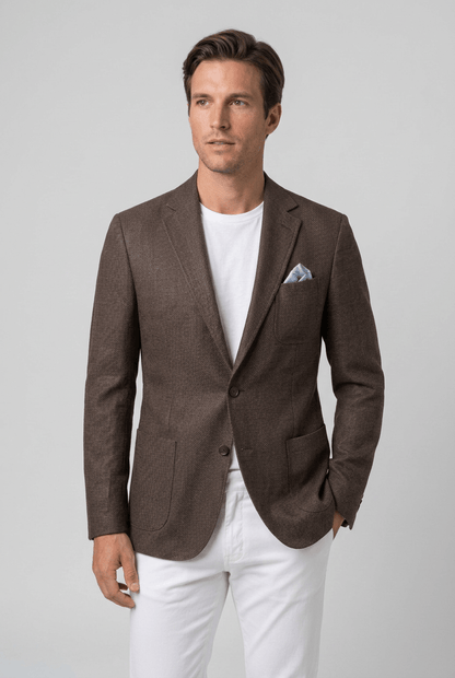 Blazer Heren Slim Fit | Notch Revers & Gestructureerde Stof