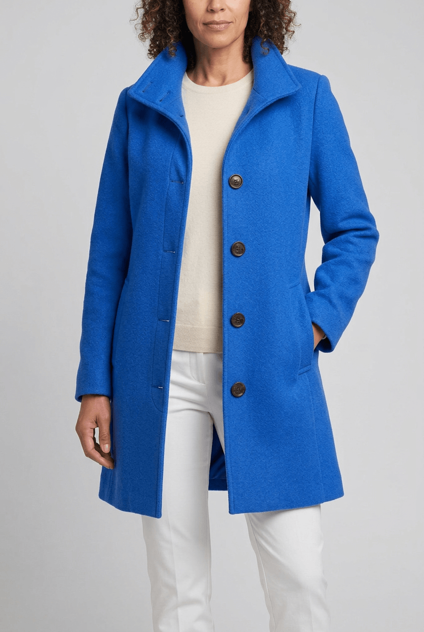 Dames jas met rechte snit | Trenchcoat & reverskraag