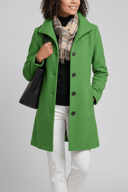 Dames jas met rechte snit | Trenchcoat & reverskraag