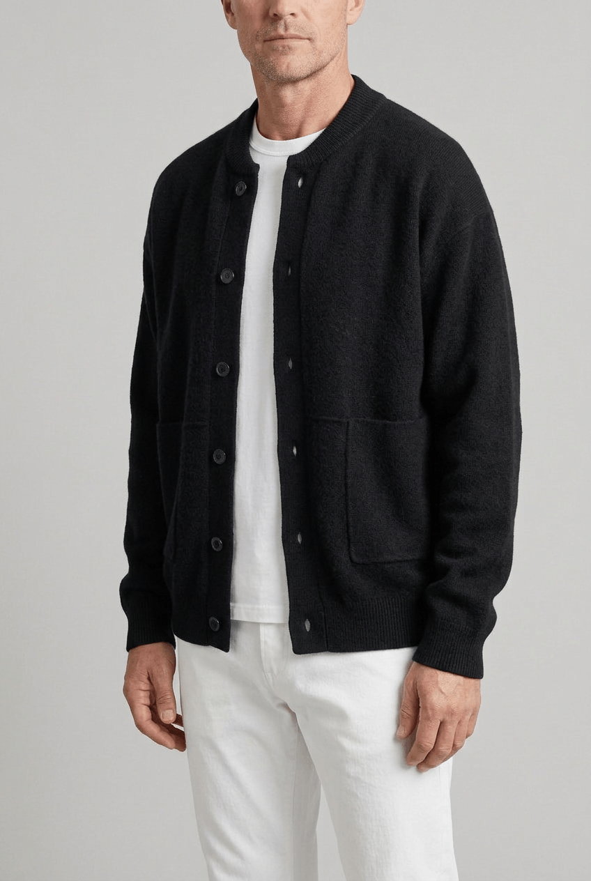 Heren cardigan winter | Knoopsluiting & Voorzakken