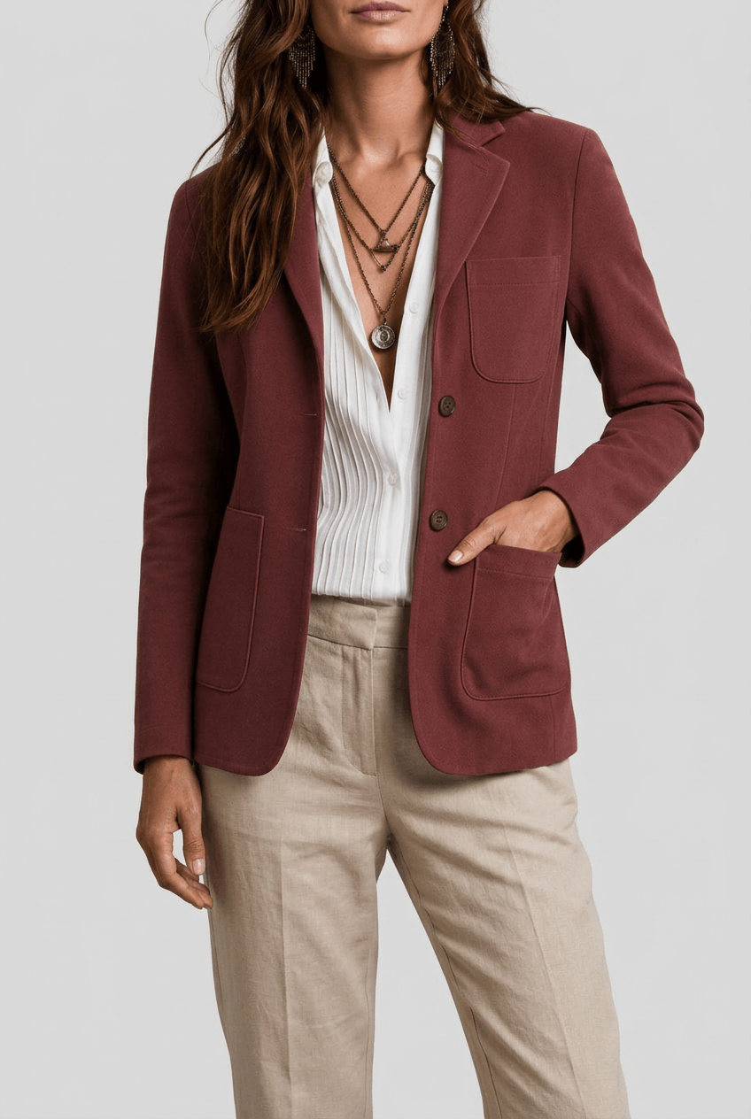 Dames Getailleerde Blazer | Puntkraag & Opgezette Zakken