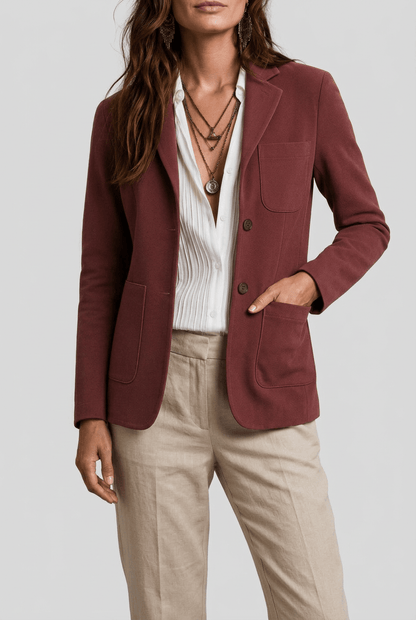 Dames Getailleerde Blazer | Puntkraag & Opgezette Zakken